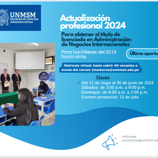 Curso de actualización para obtener el título de licenciado(a) en Negocios Internacionales