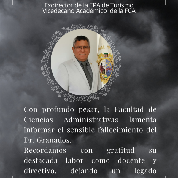 Lamentamos informar el sensible fallecimiento del doctor Mauro Granados Maguiño