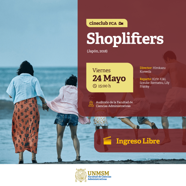 Este viernes 24 te esperamos para disfrutar Shoplifters, película japonesa