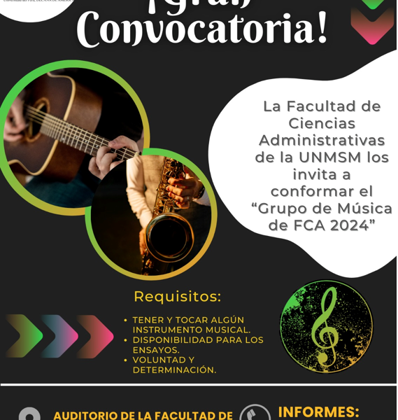 Únete al Grupo de Música de la FCA y comparte tu talento