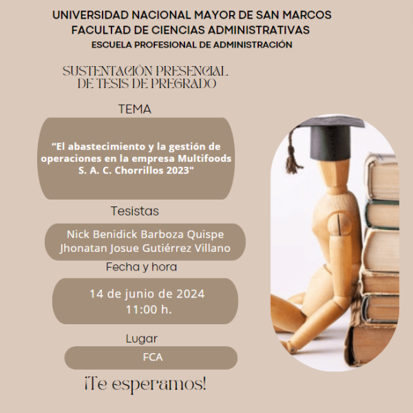 Sustentación presencial de tesis de pregrado: 14 de junio