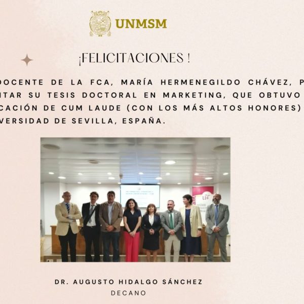 Docente de la FCA defiende su tesis doctoral en Universidad de Sevilla con calificación de CUM de Laude