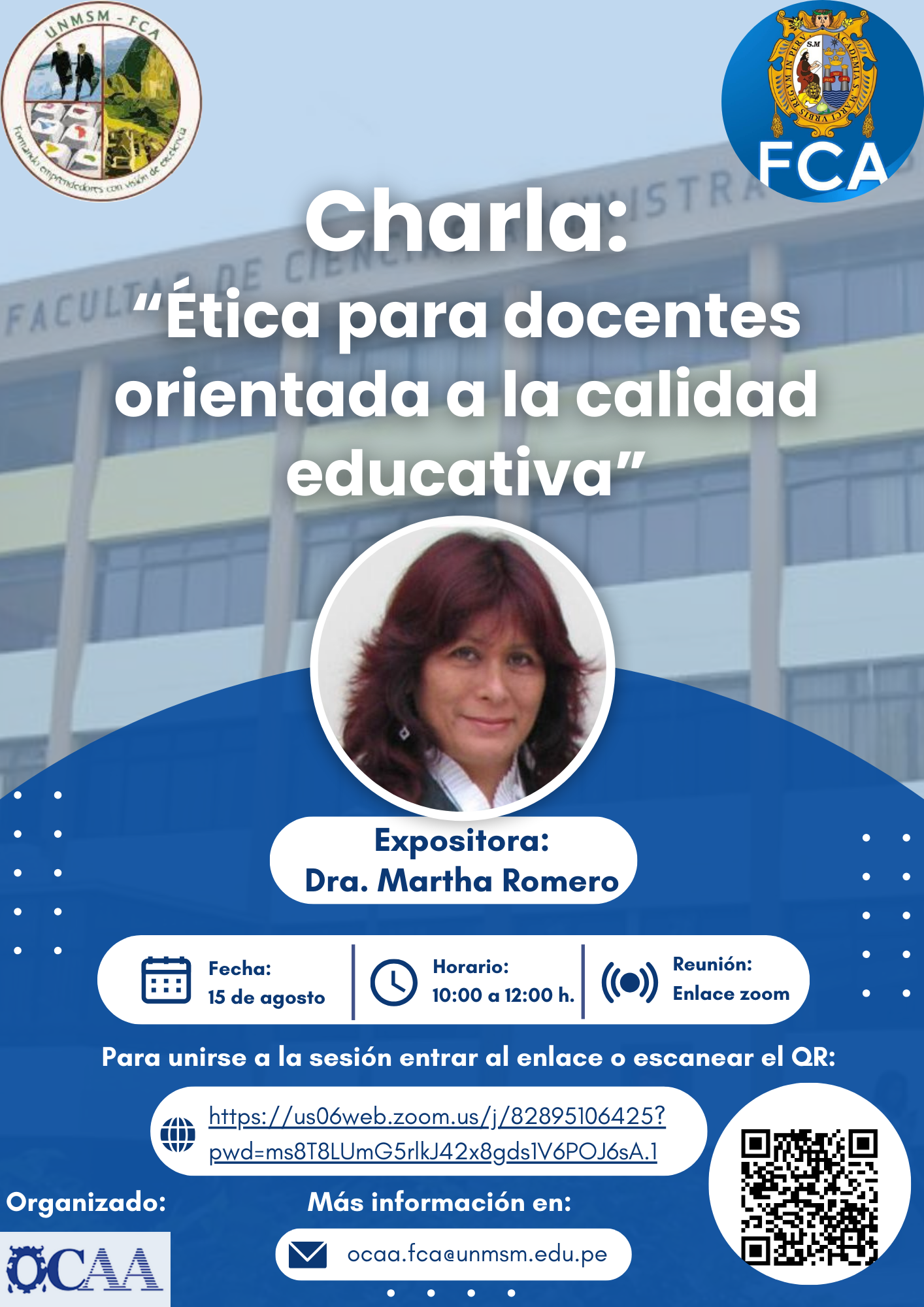 Charla virtual: Ética para docentes orientada a la calidad educativa