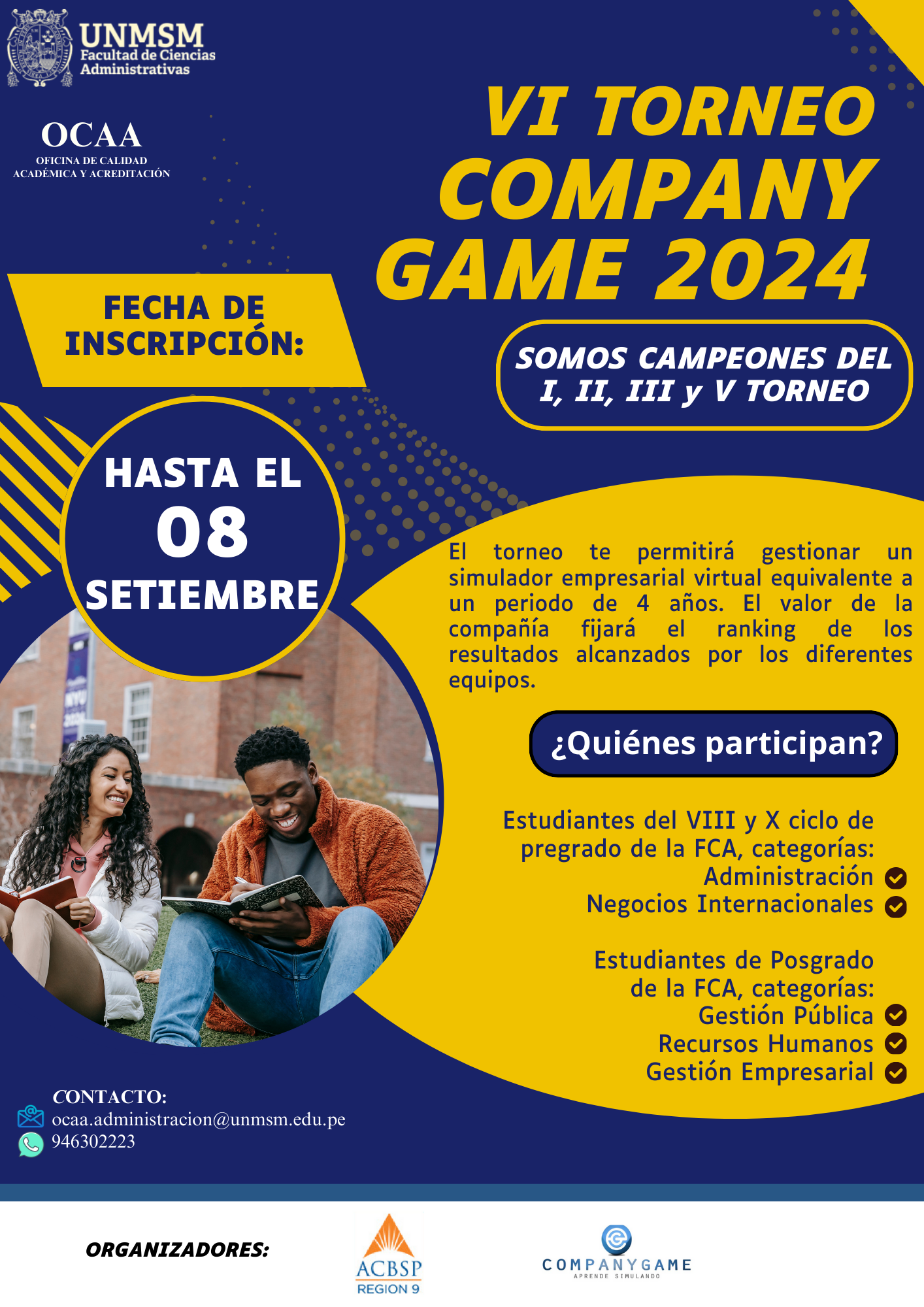 Únete al desafío empresarial del Año: VI Torneo Company Game 2024