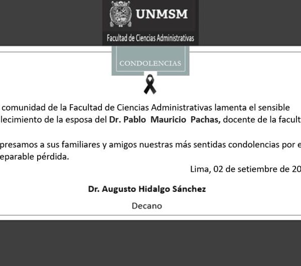 Nuestro sentido pésame