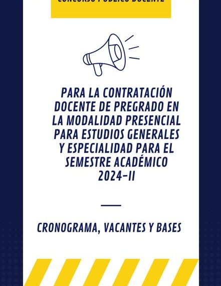 Concurso público docente: Semestre 2024-II