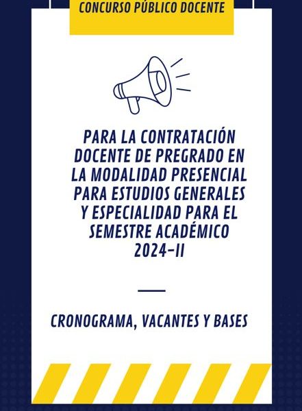 Concurso público docente: Semestre 2024-II