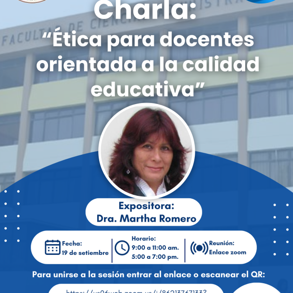 Charla: “Ética para docentes orientada a la calidad educativa”