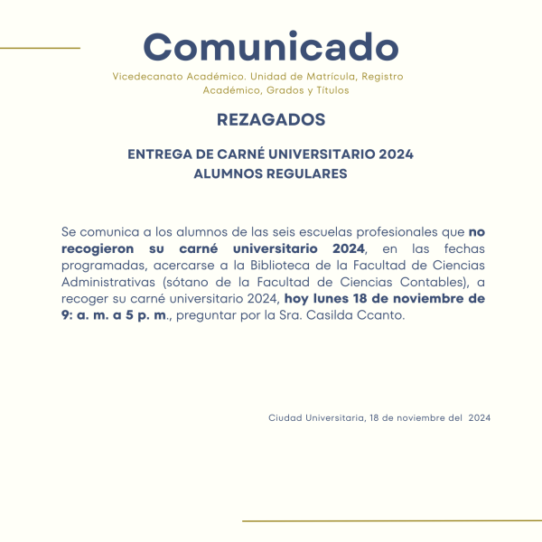 Último día para recoger tu carné universitario 2024: 18 de noviembre