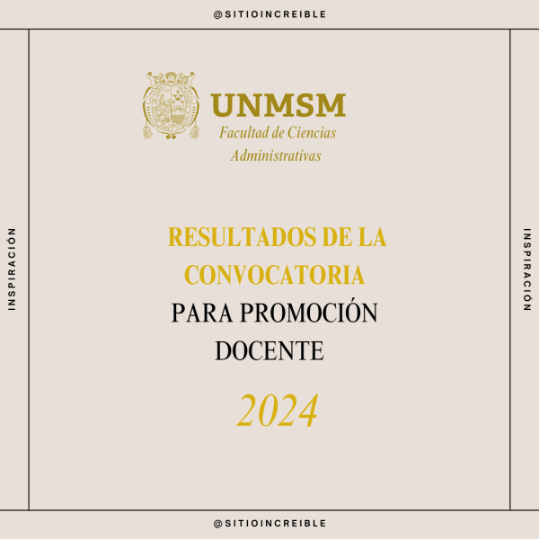 Resultados del Proceso de Promoción Docente 2024