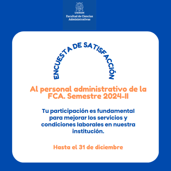 Encuesta de satisfacción del personal administrativo 2024-2