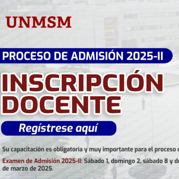 Proceso de Admisión 2025-II: Inscripción de docentes