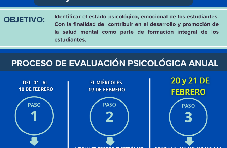 Participa en la Evaluación Psicológica Anual 2025