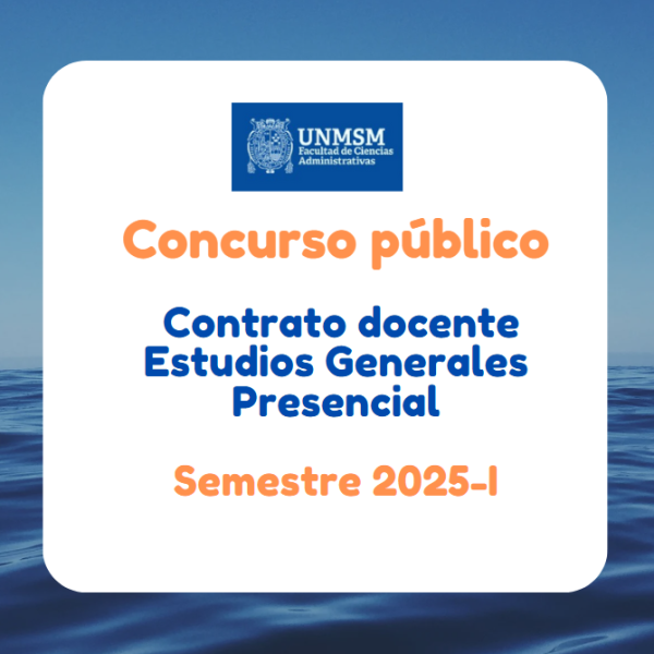 Concurso docente para Estudios Generales: Semestre 2025-I