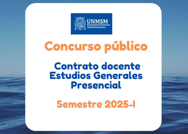 Concurso docente para Estudios Generales: Semestre 2025-I