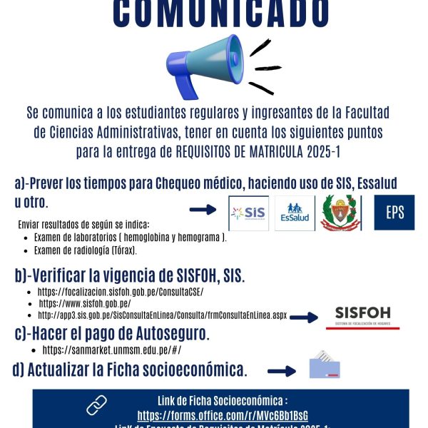 ACTUALIZACIÓN DE REQUISITOS DE MATRÍCULA 2025-I