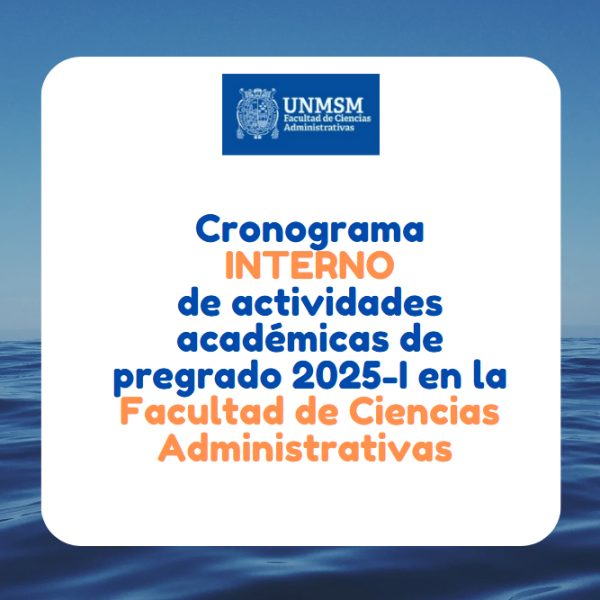 Cronograma interno de actividades académicas 2025-I