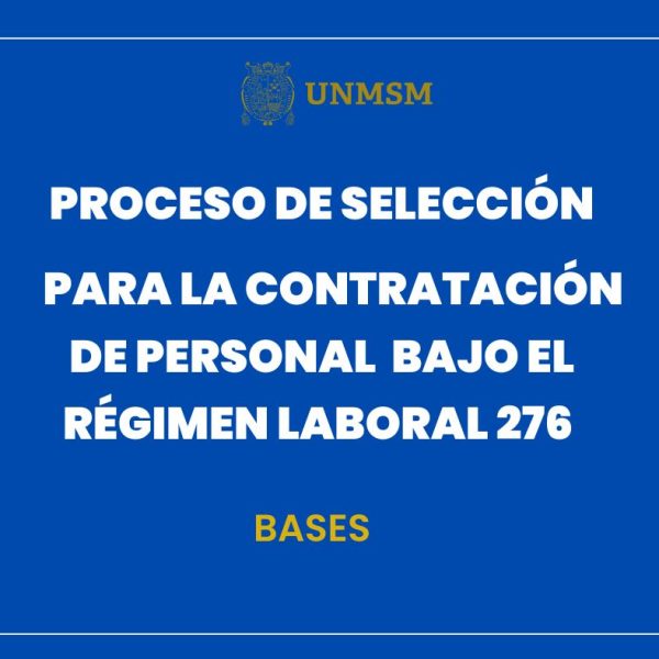 Concurso público para cubrir plazas bajo el régimen laboral 276