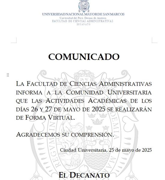 El 26 y 27 de mayo las actividades académicas serán virtuales en la FCA