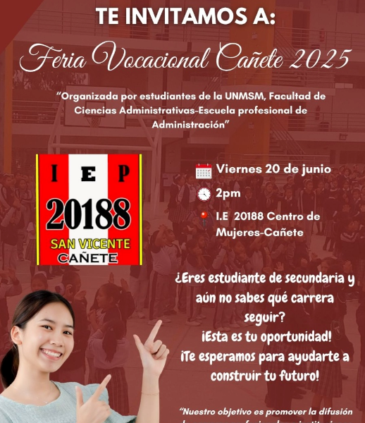 FCA presente en la feria vocacional Cañete 2025
