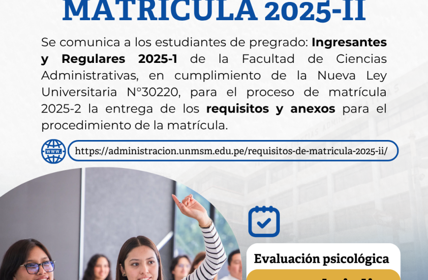 Requisitos de Matrícula 2025-II