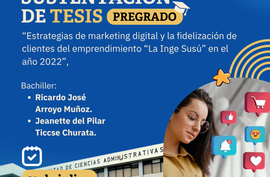 Sustentación de Tesis: 31 de julio