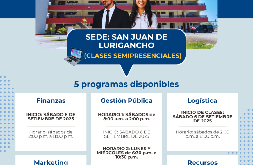 ¡Atención SJL! Les presentamos los Programas Avanzados de Formación de Competencia semipresenciales