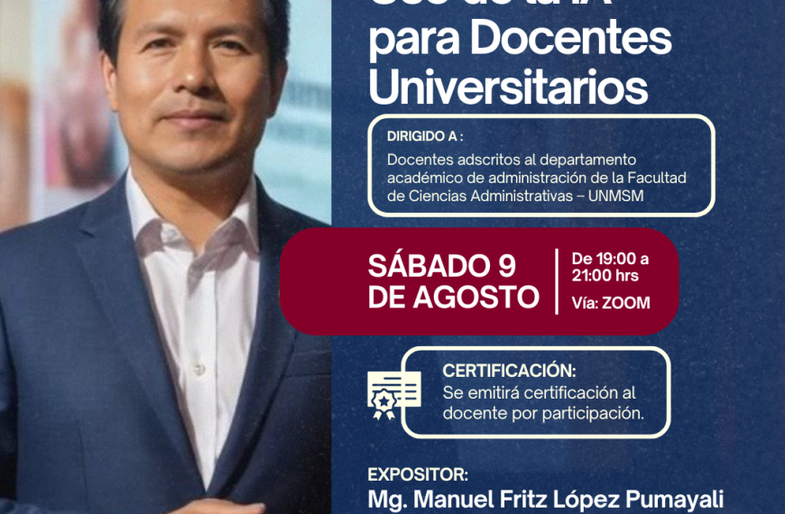 Capacitación docente: “Uso de la IA para docentes universitarios”