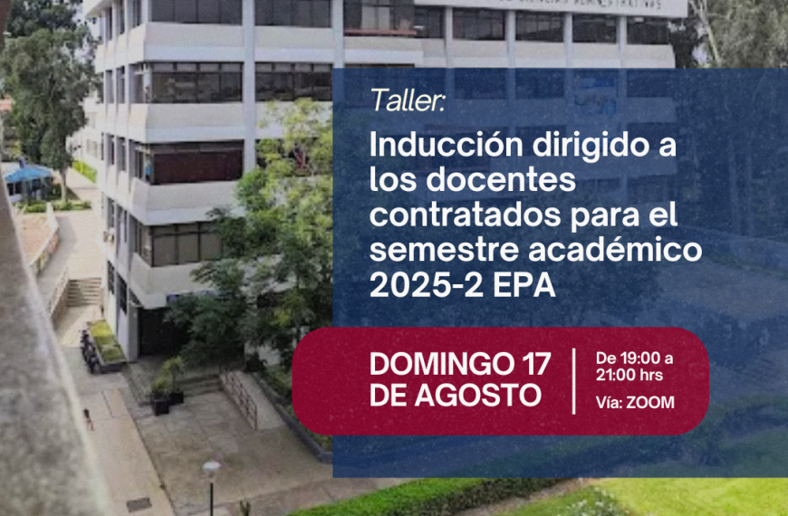 Taller de inducción dirigido a los docentes contratados (EPA)