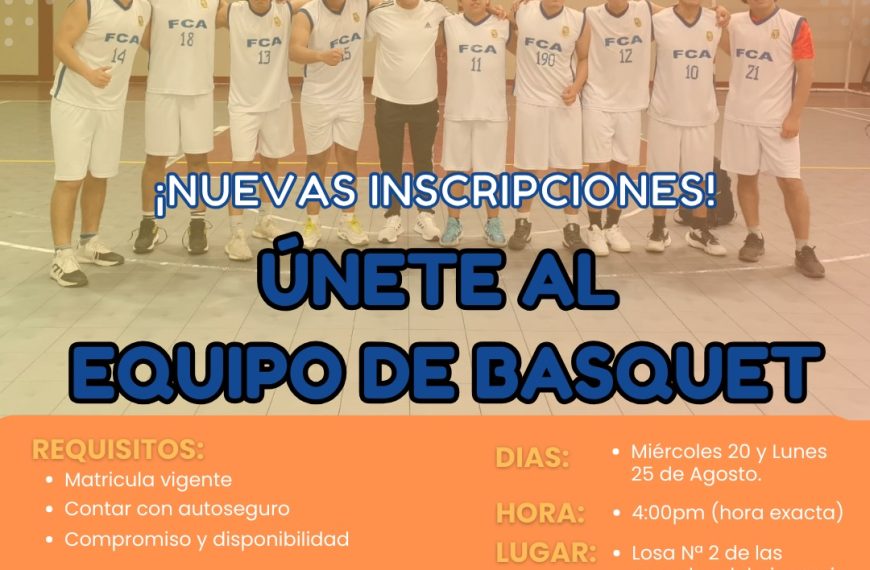 Convocatoria: Equipo de básquet / UB / FCA
