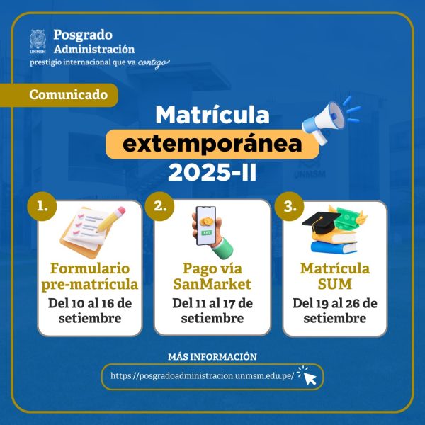 MATRÍCULA EXTEMPORÁNEA 2025-II