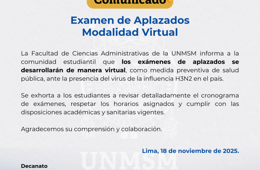 Examen de aplazados se desarrollará de manera virtual