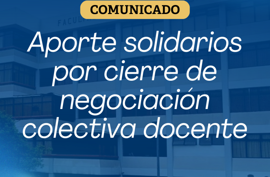 Aporte solidario por cierre de negociación colectiva docente