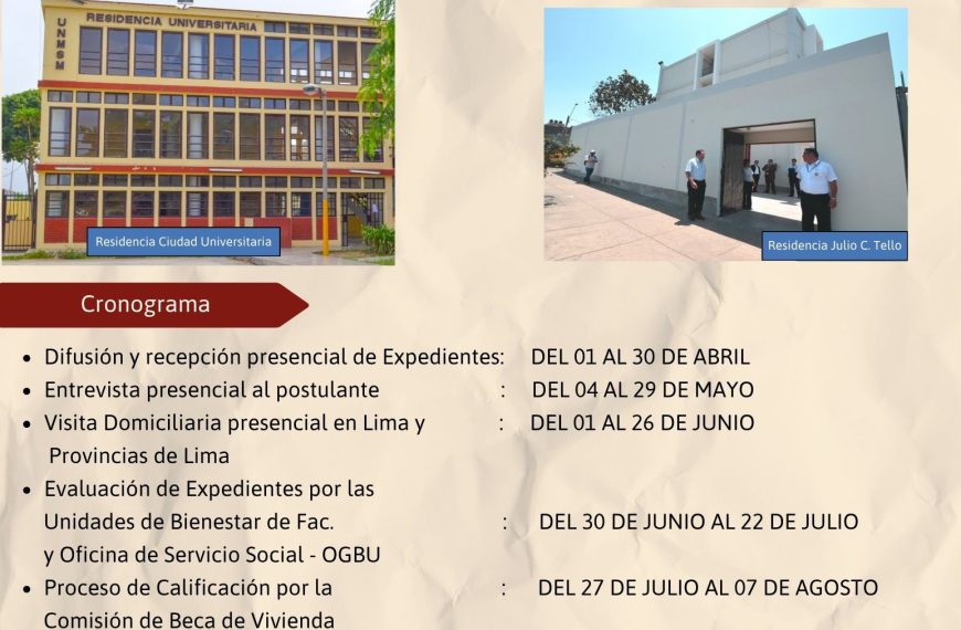 CONVOCATORIA DE BECA DE VIVIENDA 2026