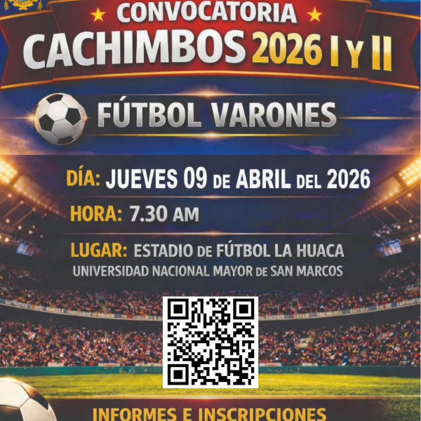 Convocatoria FÚTBOL VARONES: CACHIMBOS 2026