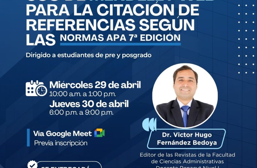 TALLER: Uso de Mendeley Web para la citación de referencias según las Normas APA (7.ª edición)