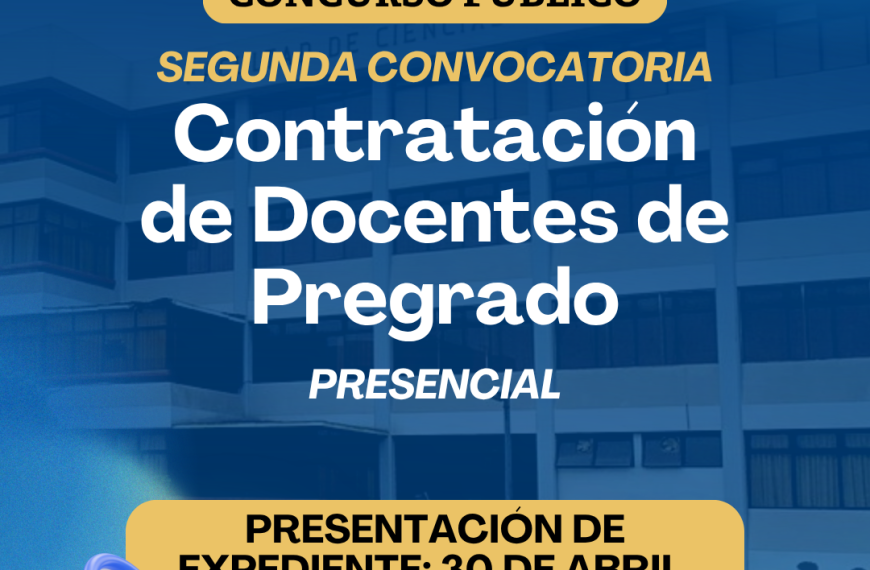 Concurso público: Contratación de docentes de pregrado (segunda convocatoria)