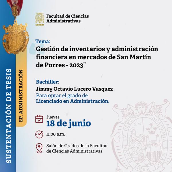 INVITACIÓN: Sustentación de tesis de Jimmy Octavio Lucero Vásquez