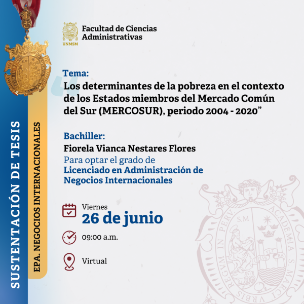 INVITACIÓN: Sustentación de tesis, viernes 26 de junio de 2026