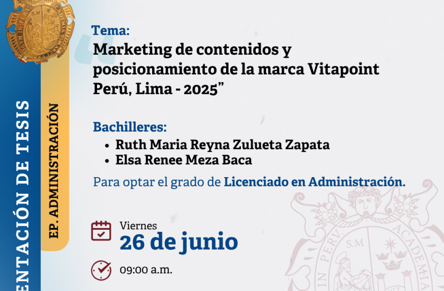 INVITACIÓN: Sustentación de tesis, viernes 26 de junio de 2026