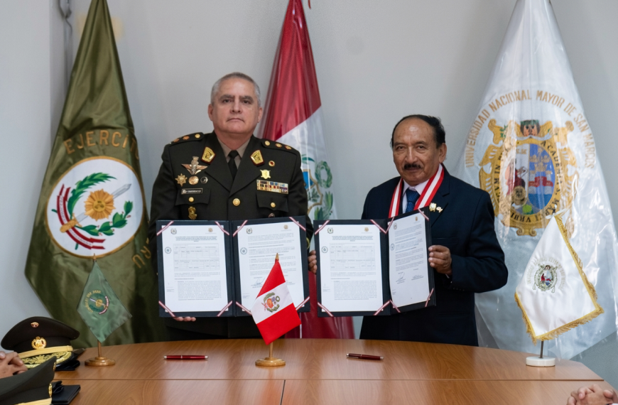 Facultad de Ciencias Administrativas de la UNMSM y el Ejército del Perú suscriben convenio para fortalecer el acceso a estudios de posgrado