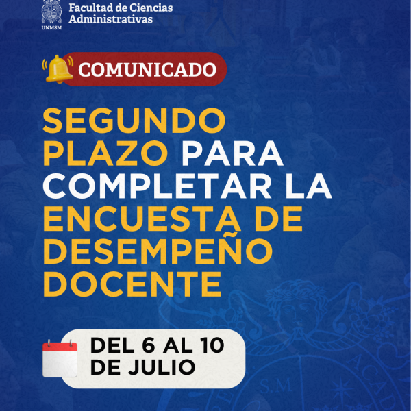 COMUNICADO: Segundo plazo para completar encuesta docentes