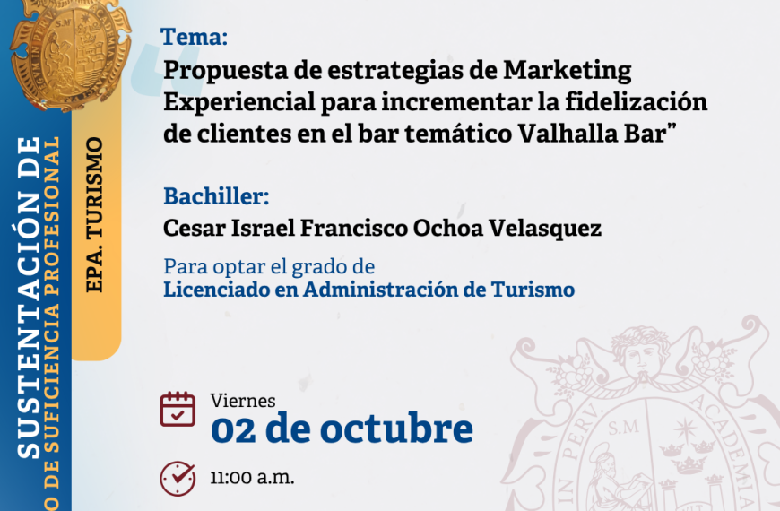 INVITACIÓN: Sustentación de trabajo de suficiencia profesional, 2 de octubre de 2026