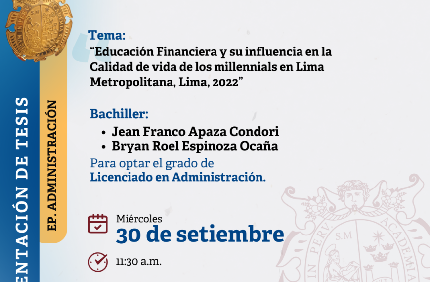 INVITACIÓN: Sustentación de Tesis, 30 de setiembre