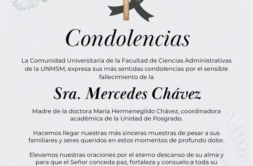 Obituario: Sra. Mercedes Chávez