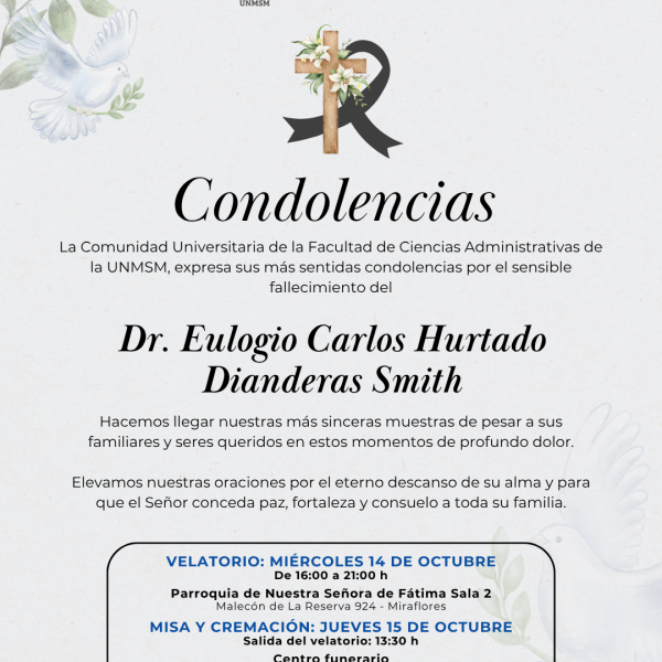 OBITUARIO: Dr. Eulogio Carlos Hurtado Dianderas Smith